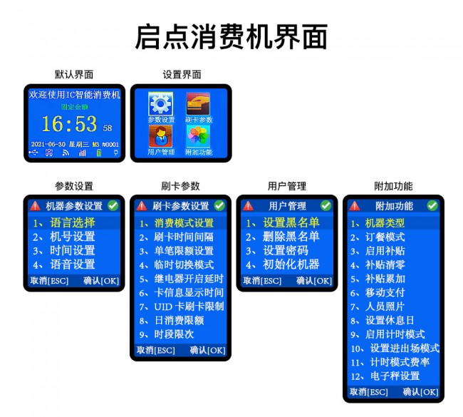 彩屏消費機功能界面504